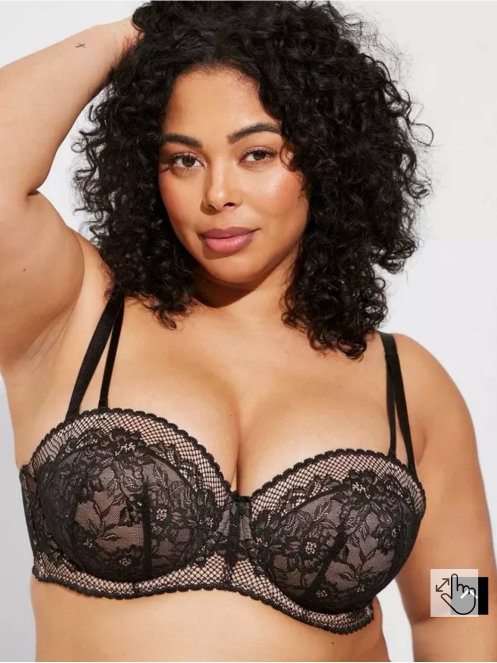 torrid Strapless Push-Up Fleur Lace Straight Back Bra